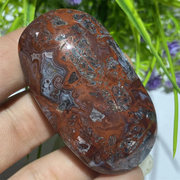 Red Agate Palm Stone-ToShay.org