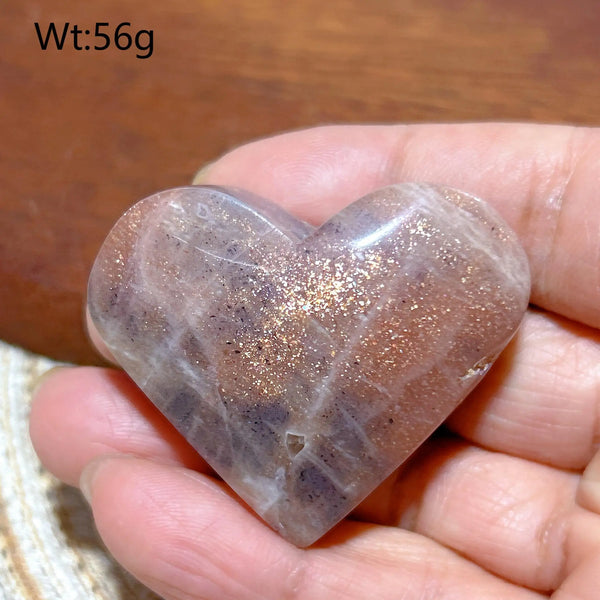 Orange Peach Moonstone Heart-ToShay.org