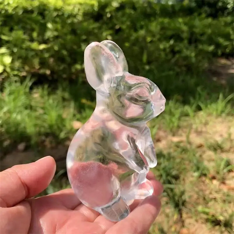 Clear Glass Crystal Rabbit-ToShay.org