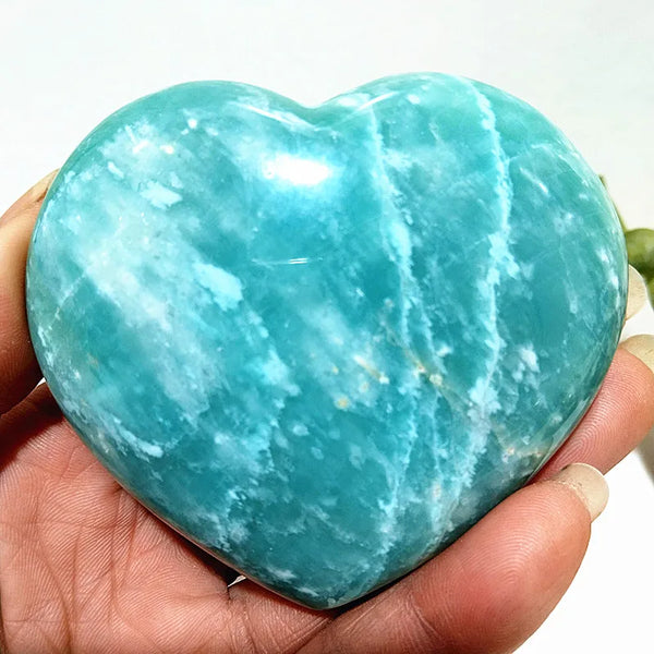 Blue Amazonite Stone Heart-ToShay.org
