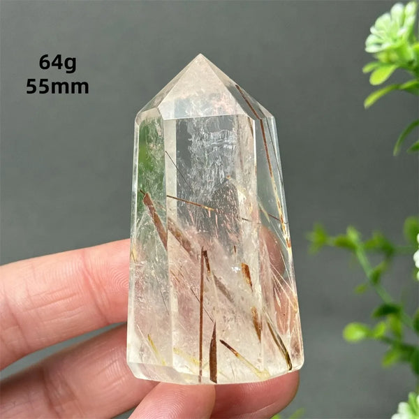 Gold Red Hair Crystal Point-ToShay.org
