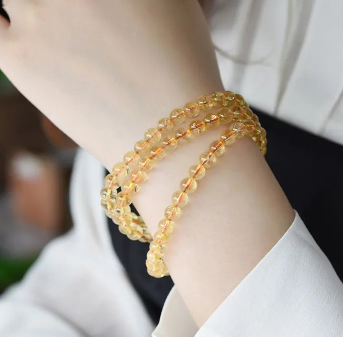Yellow Citrine Wrap Bracelet-ToShay.org
