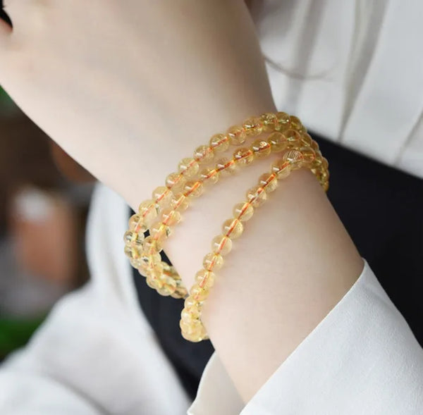 Yellow Citrine Wrap Bracelet-ToShay.org