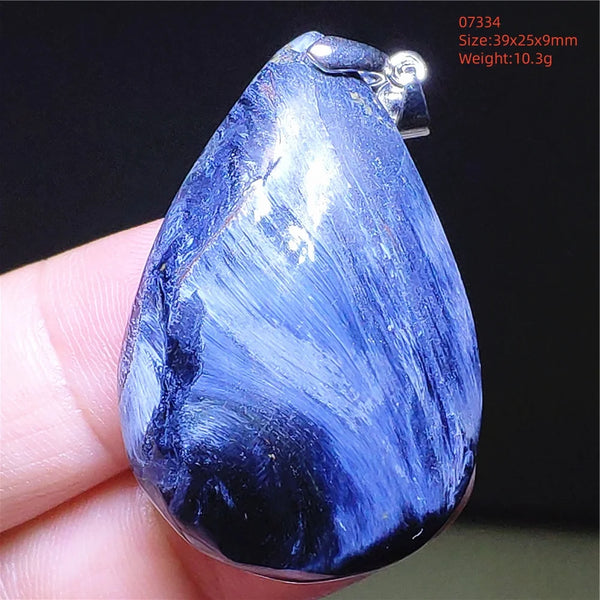 Blue Pietersite Chatoyant Pendant-ToShay.org
