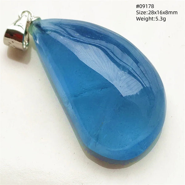 Blue Aquamarine Quartz Pendant-ToShay.org