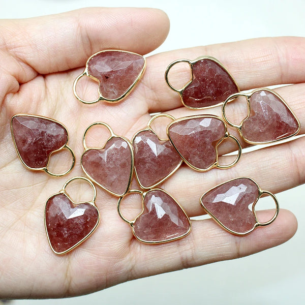 Mixed Crystal Heart Pendants-ToShay.org