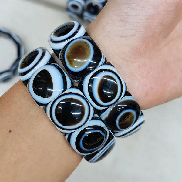 Black White Agate Bracelet-ToShay.org