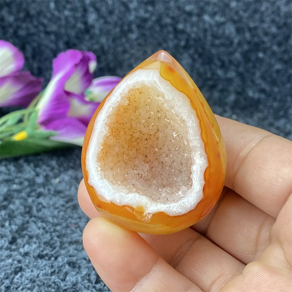 Red Agate Geode Crystal Egg-ToShay.org