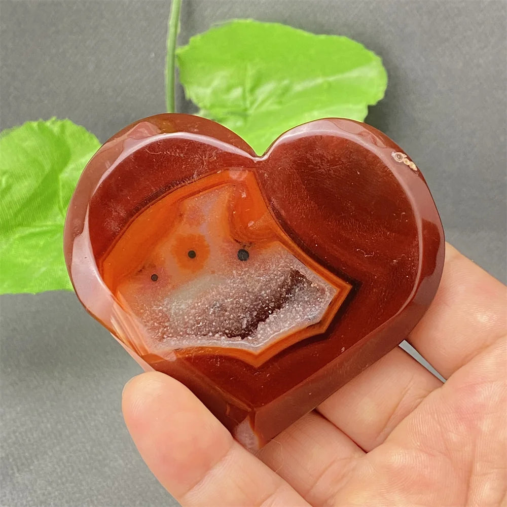 Red Agate Geode Heart-ToShay.org