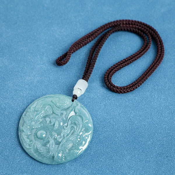 Blue Jade Dragon Phoenix-ToShay.org