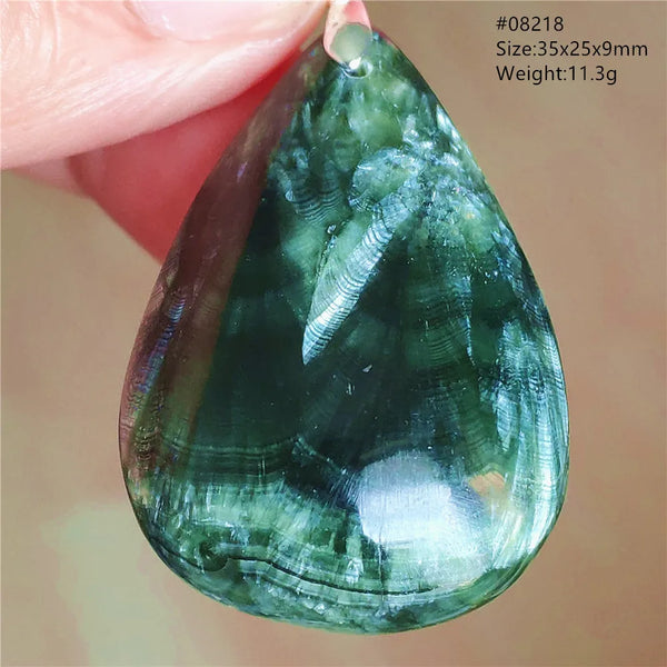 Green Seraphinite Pendant-ToShay.org