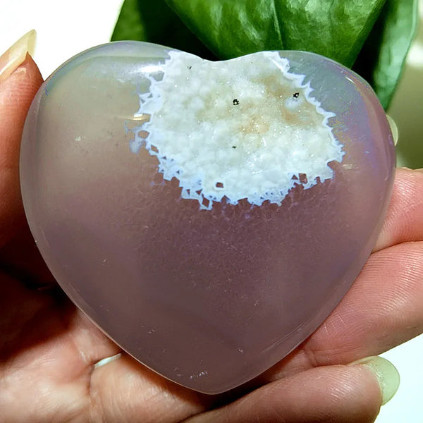 Grey Drusy Agate Heart-ToShay.org