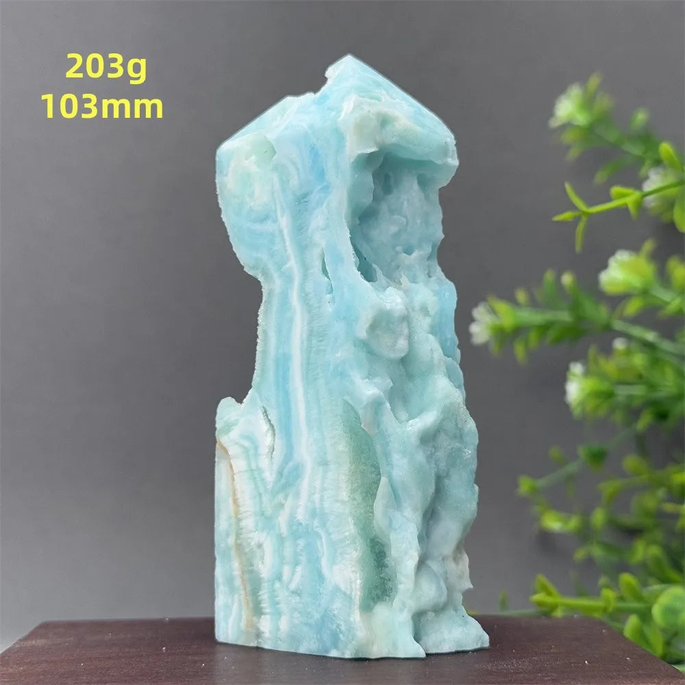 Blue Heteropolar Quartz Tower-ToShay.org