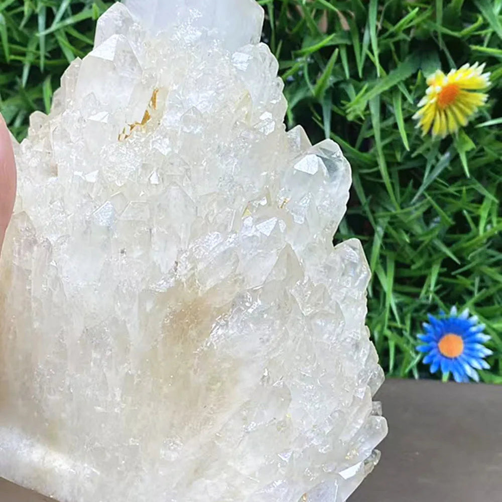 White Crystal Cluster Skull-ToShay.org