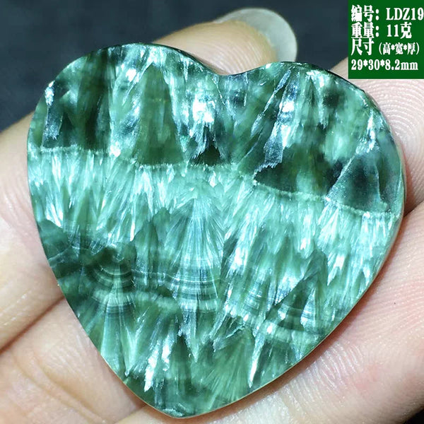 Green Seraphinite Heart Pendant-ToShay.org