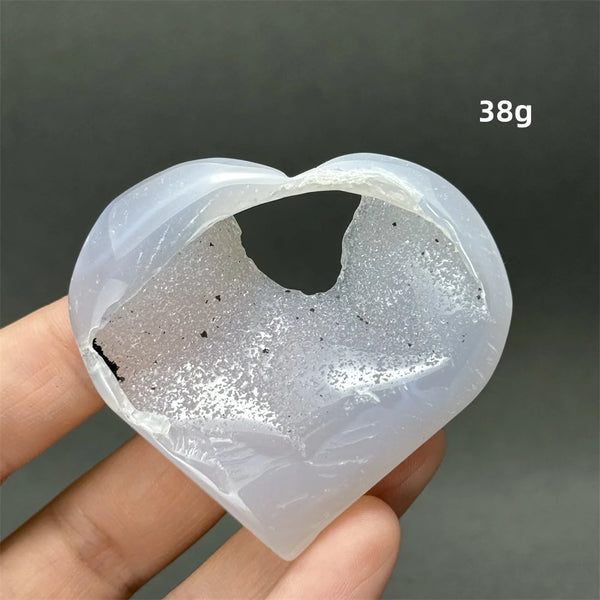Grey Agate Geode Heart-ToShay.org