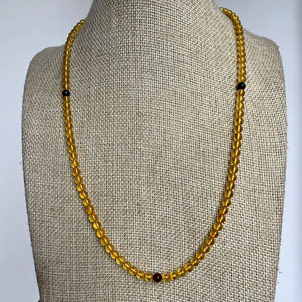 Yellow Amber Necklace-ToShay.org
