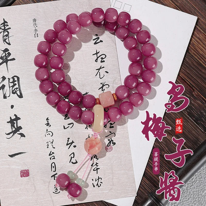 Pink Bodhi Buddha Beads-ToShay.org