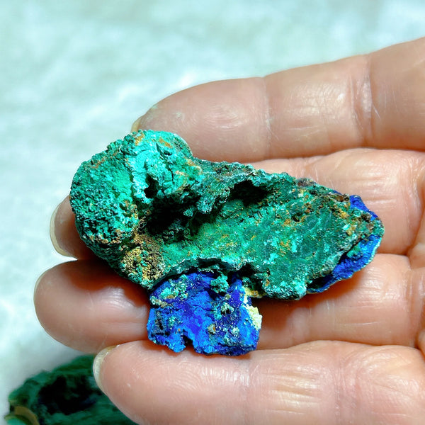 Blue Chrysocolla with Azurite Stone-ToShay.org