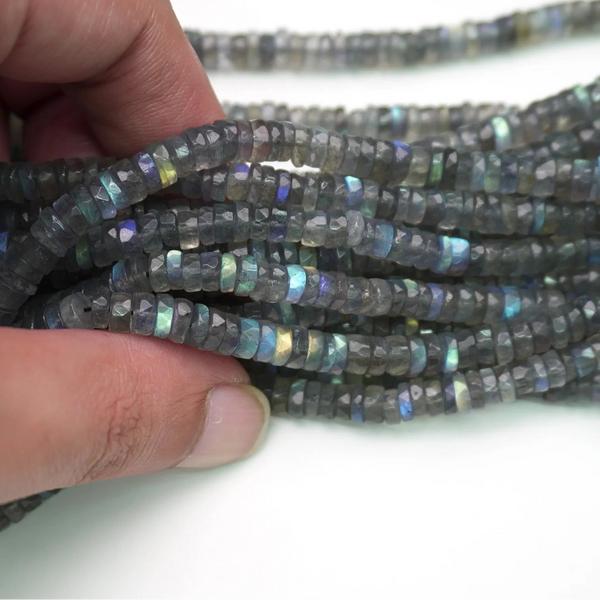 Blue Labradorite Rondelle Beads-ToShay.org