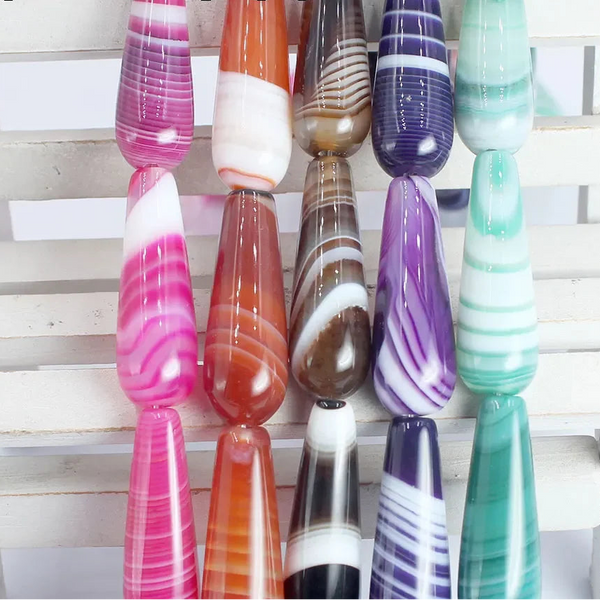 Mixed Stripe Agate Beads-ToShay.org