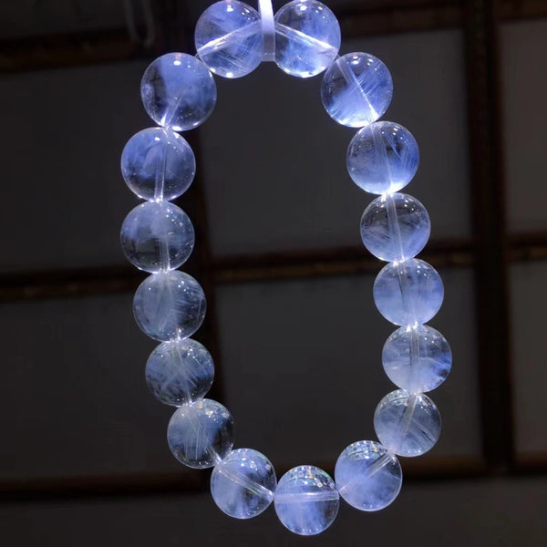 Blue Feather Rutilated Bracelet-ToShay.org