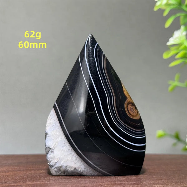 Black Striped Agate Torch-ToShay.org