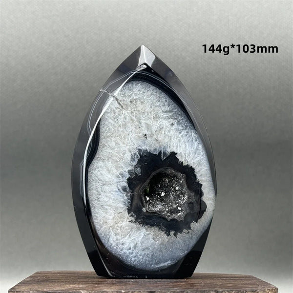 Black Agate Geode Torch-ToShay.org