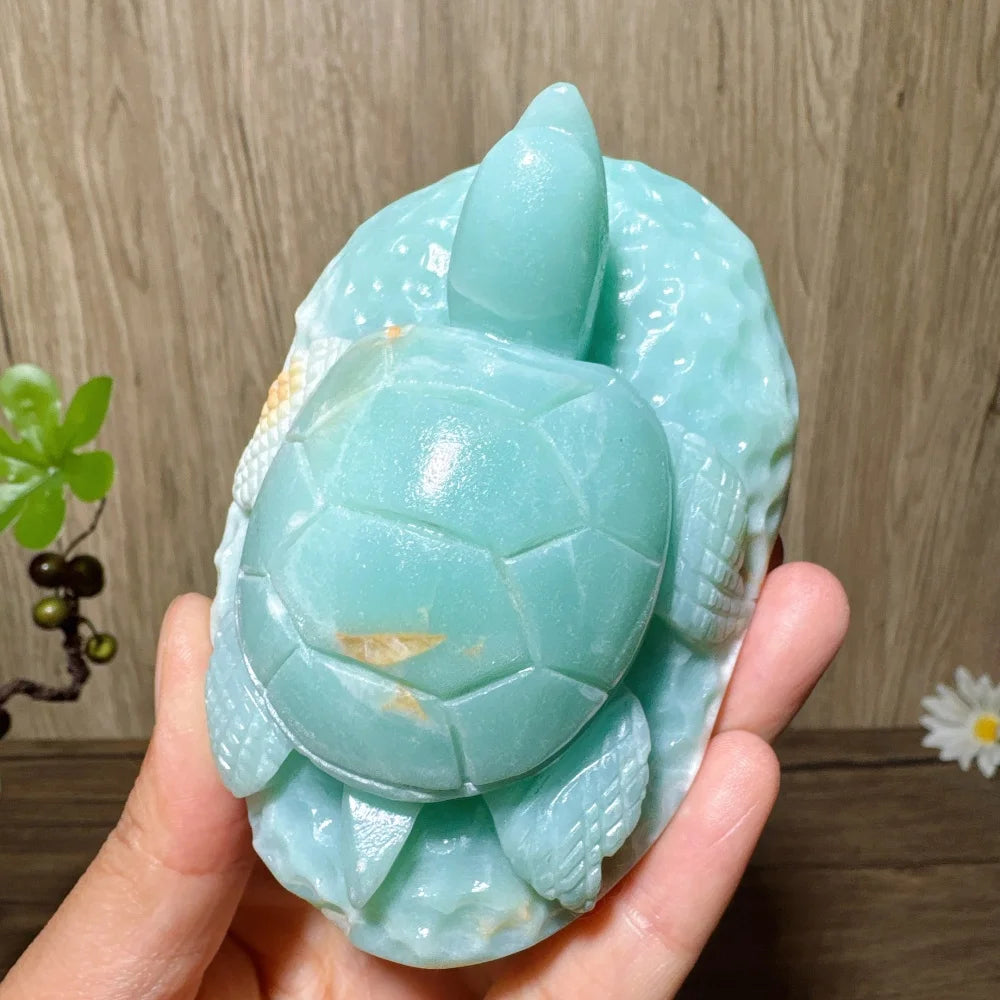Blue Calcite Turtle-ToShay.org