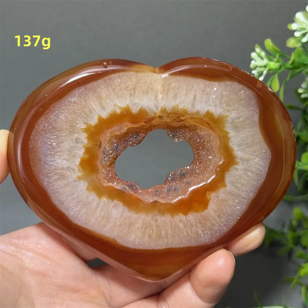 Red Agate Geode Heart-ToShay.org