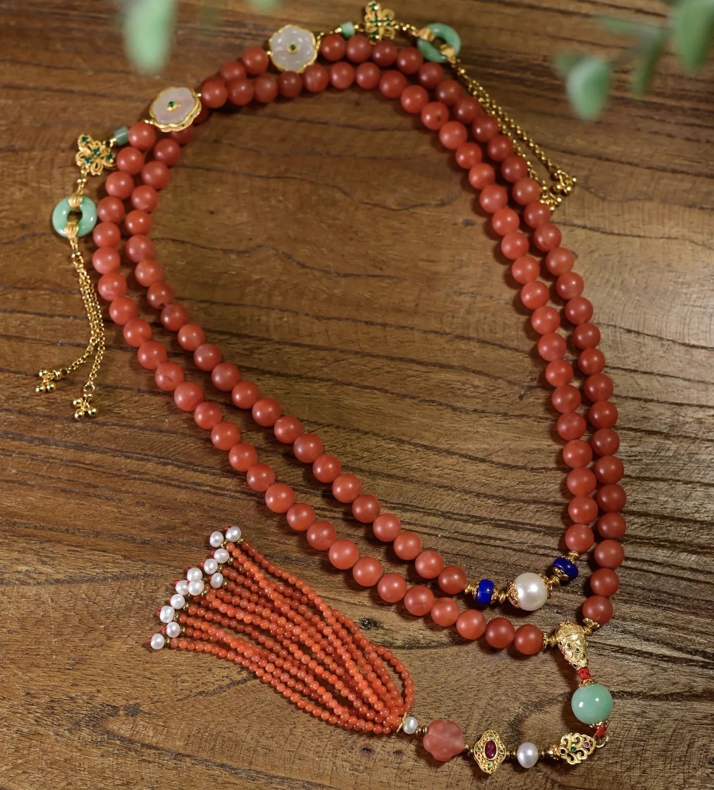 Red Agate Bead Mala-ToShay.org