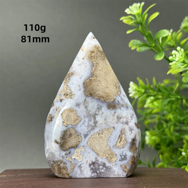 Blue Cherry Blossom Agate Torch-ToShay.org