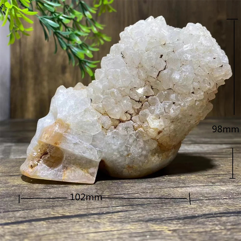 White Quartz Skull Cluster-ToShay.org