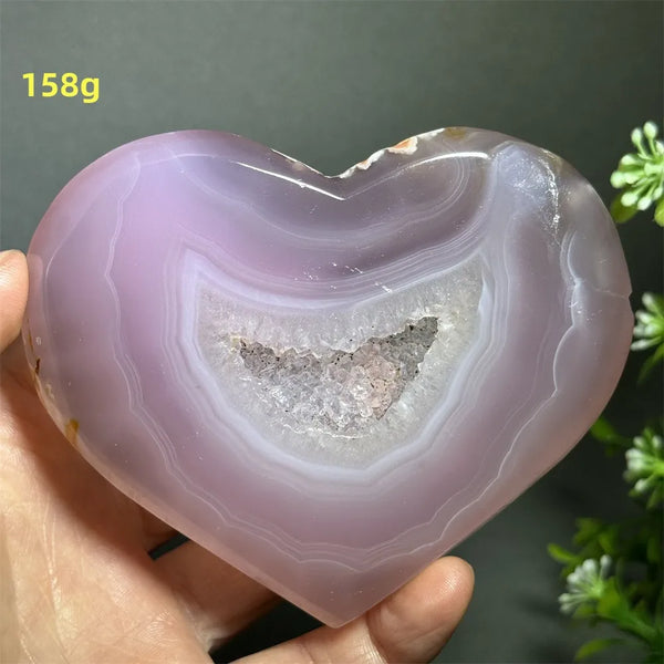 Pink Agate Geode Heart-ToShay.org