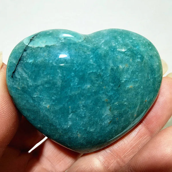 Blue Amazonite Stone Heart-ToShay.org
