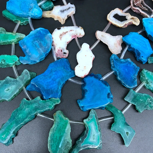 Mixed Raw Agate Beads-ToShay.org