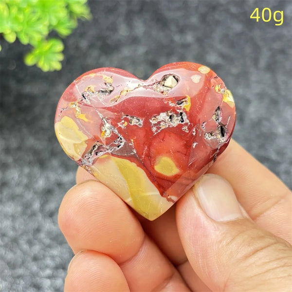 Yellow Moritzite Stone Heart-ToShay.org
