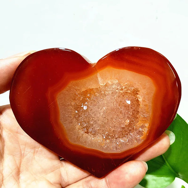 Red Agate Geode Heart-ToShay.org