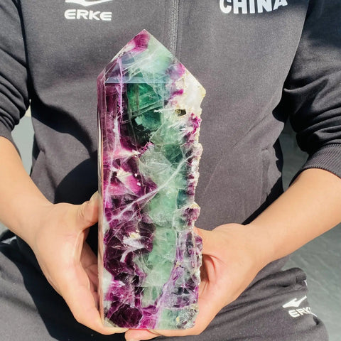 Rainbow Fluorite Obelisk-ToShay.org