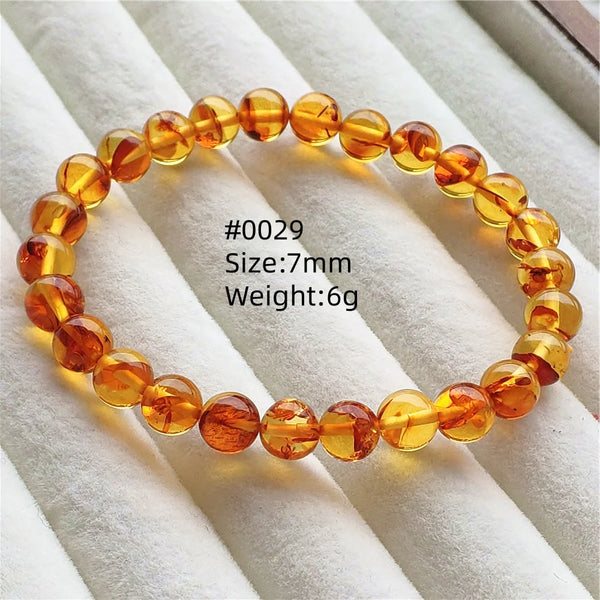 Yellow Amber Bead Bracelet-ToShay.org