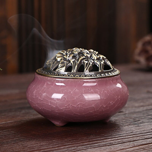 Ice Crack Ceramic Incense Burners-ToShay.org