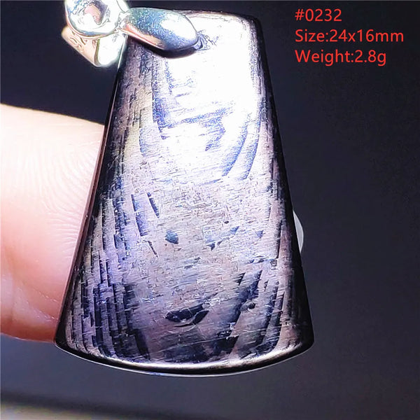 Silver Black Hypersthene Pendant-ToShay.org