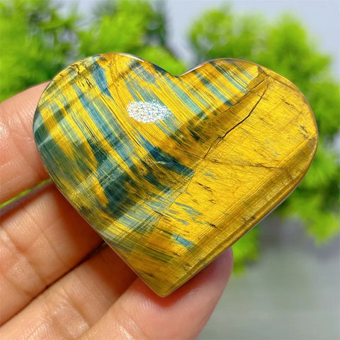 Yellow Blue Tiger Eye Heart-ToShay.org