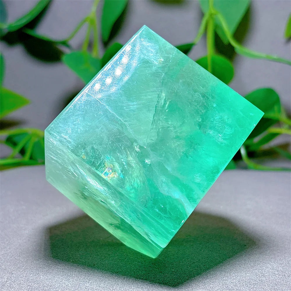 Green Fluorite Cube-ToShay.org