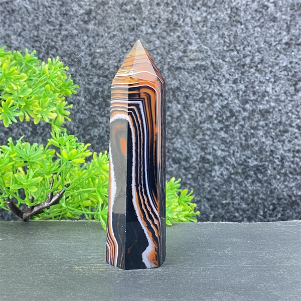 Black Red Striped Agate Point-ToShay.org