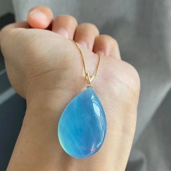 Blue Aquamarine Pendant-ToShay.org