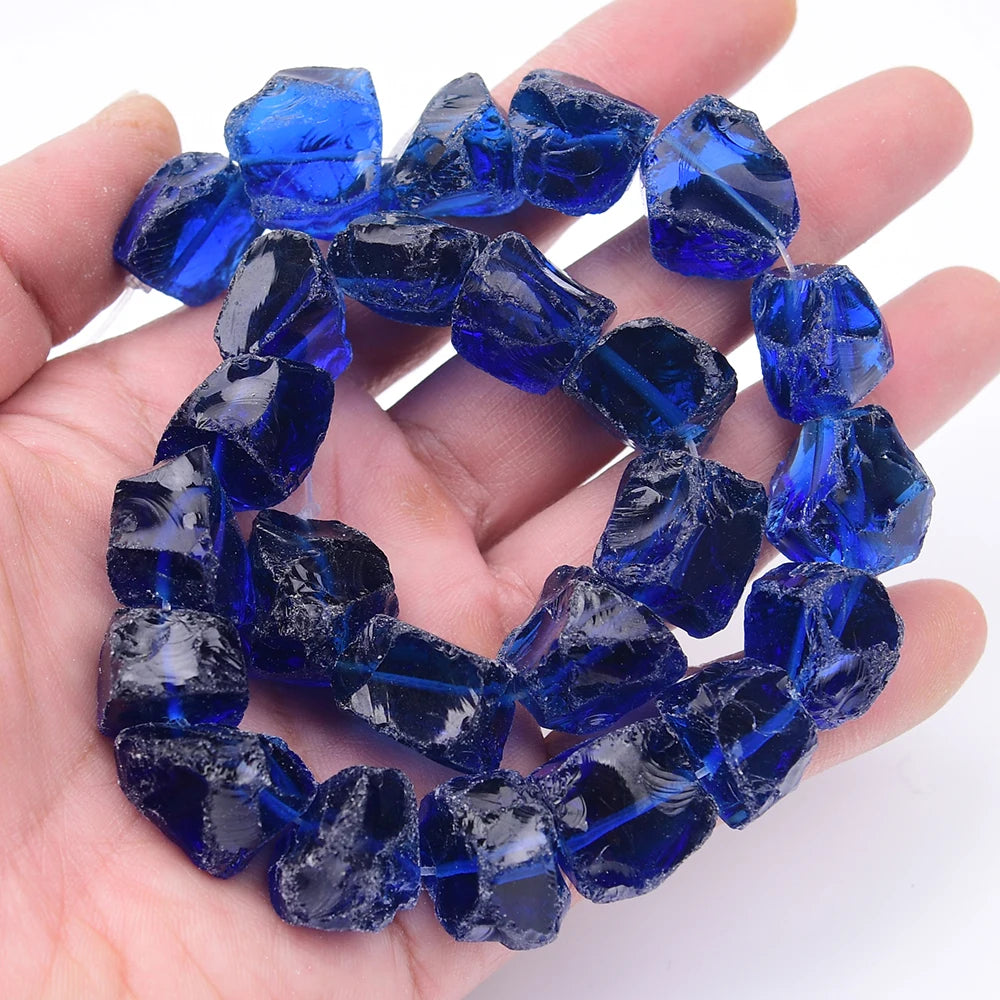 Blue Crystal Nugget Beads-ToShay.org