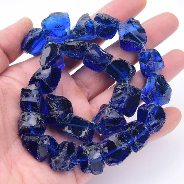 Blue Crystal Nugget Beads-ToShay.org