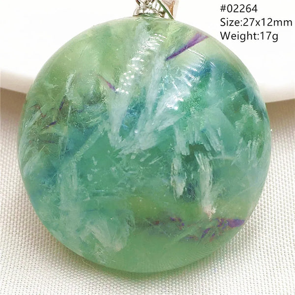 Green Feather Fluorite Pendant-ToShay.org