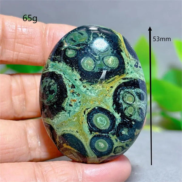 Green Malachite Palm Stone-ToShay.org